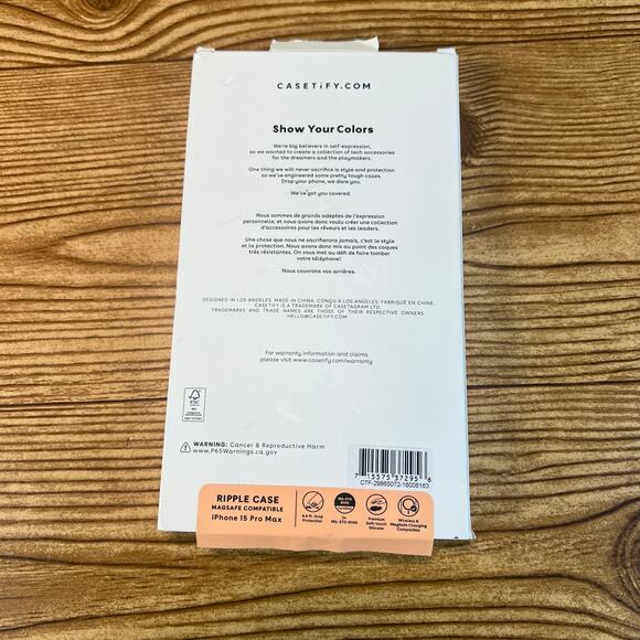 CASETiFY Ripple Case MagSafe iPhone 15 Pro Max Silicone Black 2X Military Grade - Picture 2 of 7